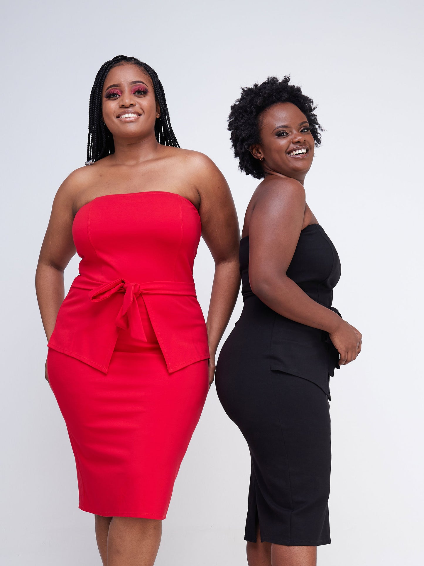 Vivo Fasi Strapless Sheath Dress - Red