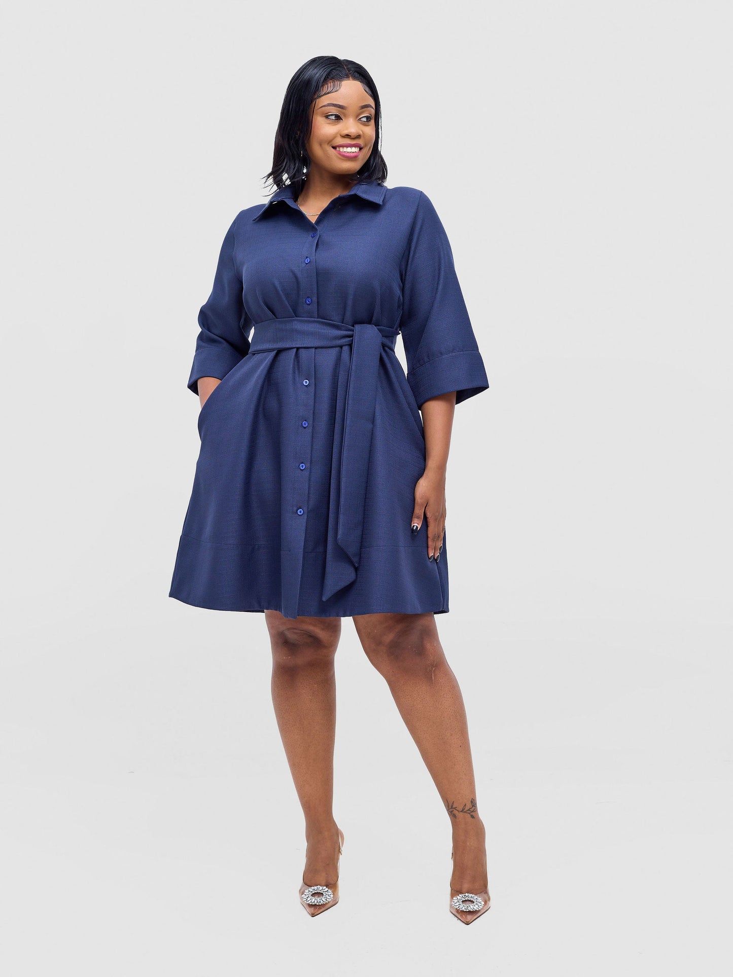 Vivo Analo Dress Coat - Navy