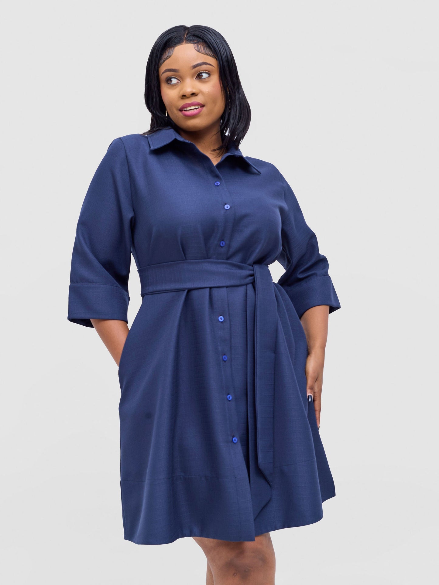 Vivo Analo Dress Coat - Navy