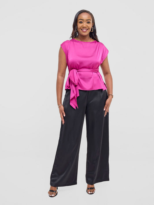Vivo Yene Front Tie Top - Magenta