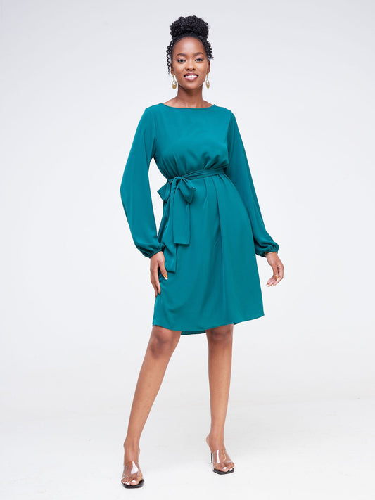 Vivo Zawadi Shift Dress - Teal