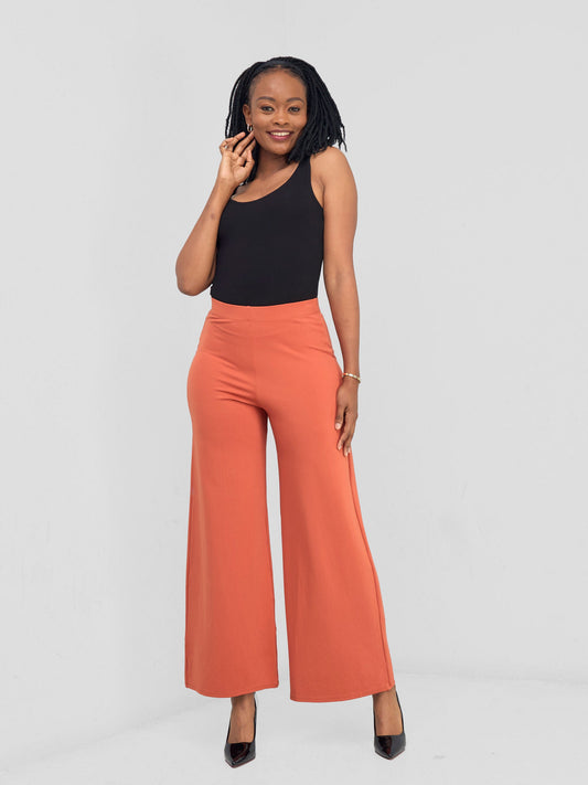 Vivo Upe Wide Leg Pants - Rust