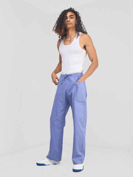 Zoya Banda Men's Wide Pants - Blue