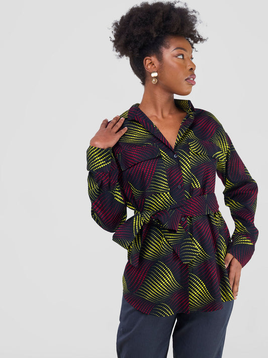Safari Savannah Kitenge Shacket - Shama Print