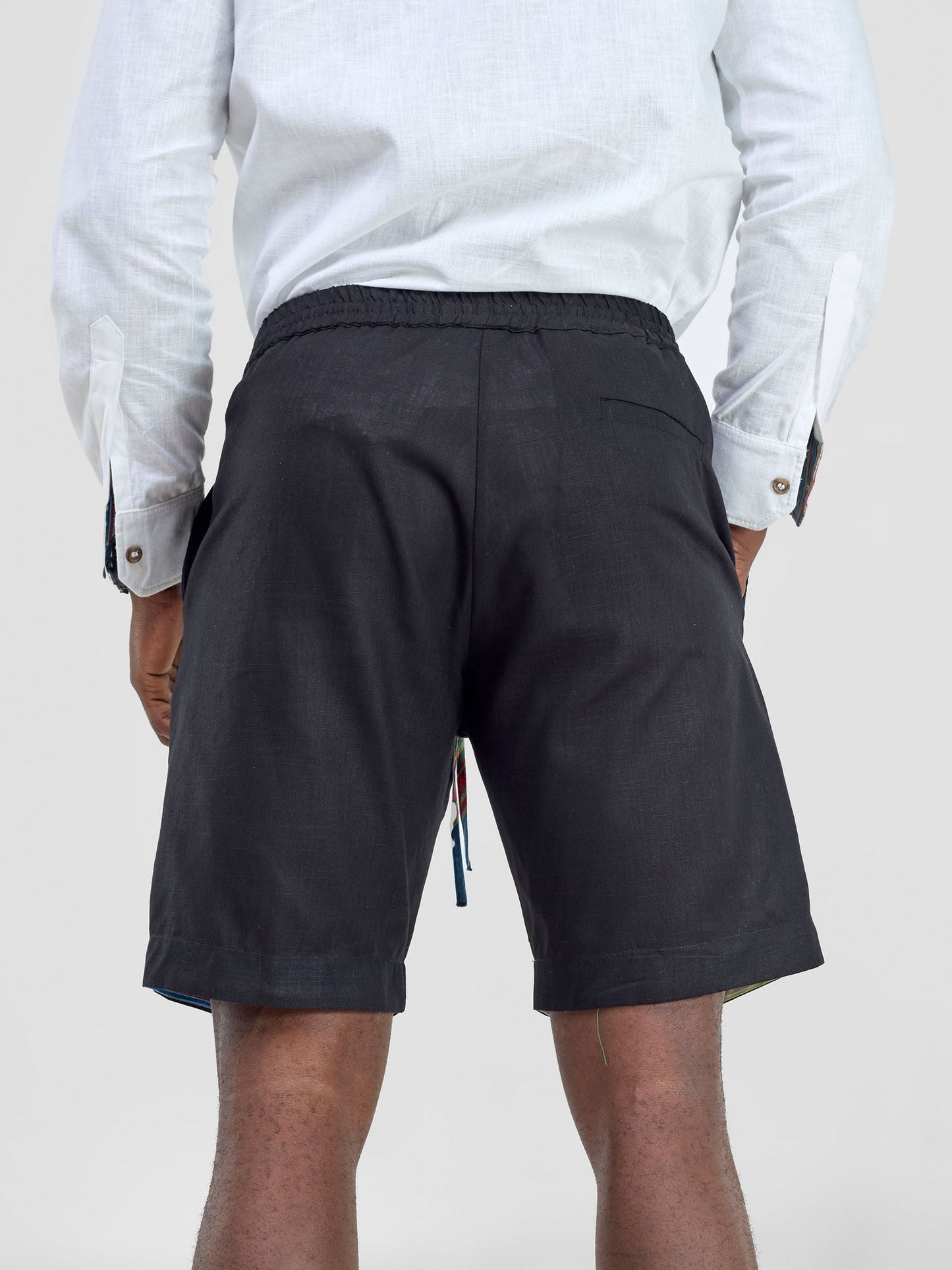 Safari Savannah Men's Drawstring Shorts (Regular) - Black