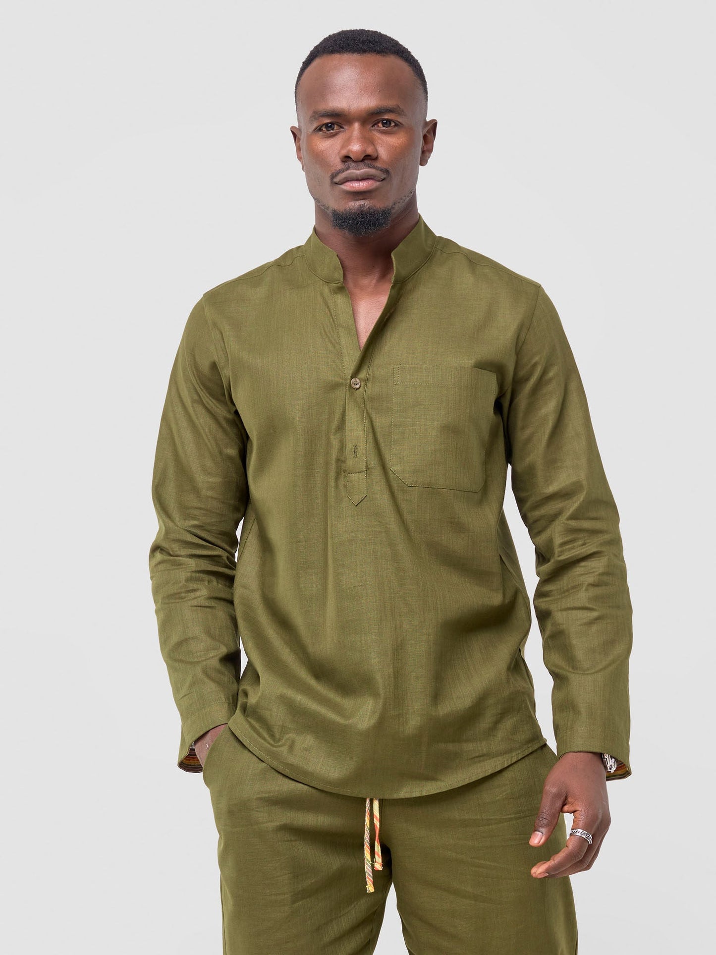 Safari Savannah Men's Half Placket  Shirt - Hunters