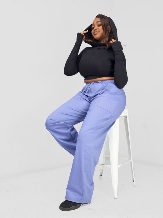 Zoya Banda Crop Hoodie - Black