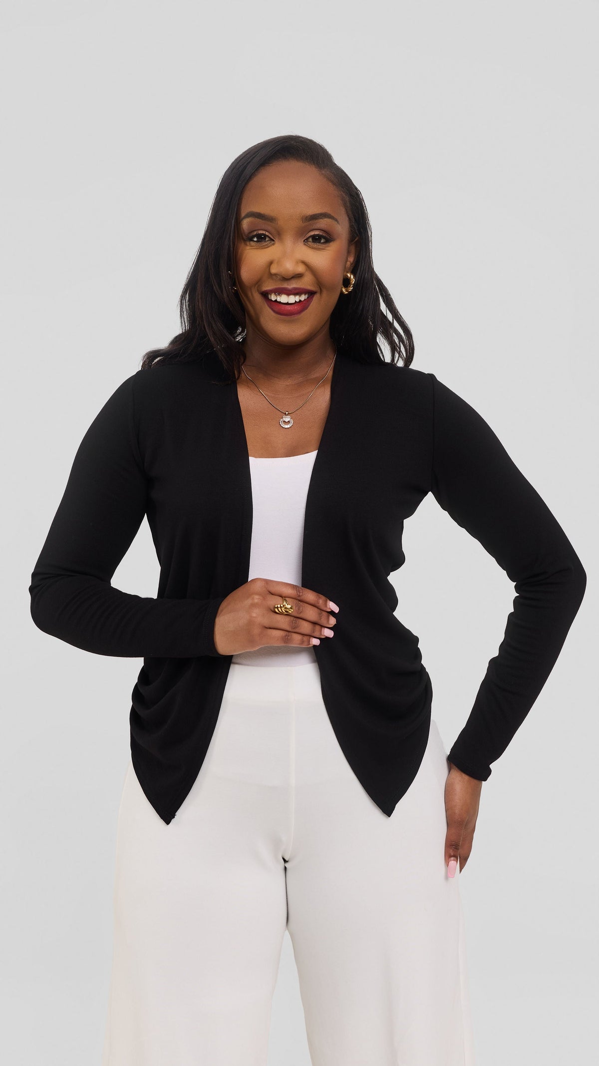Vivo Everyday Sienna Waterfall in Jersey - Black