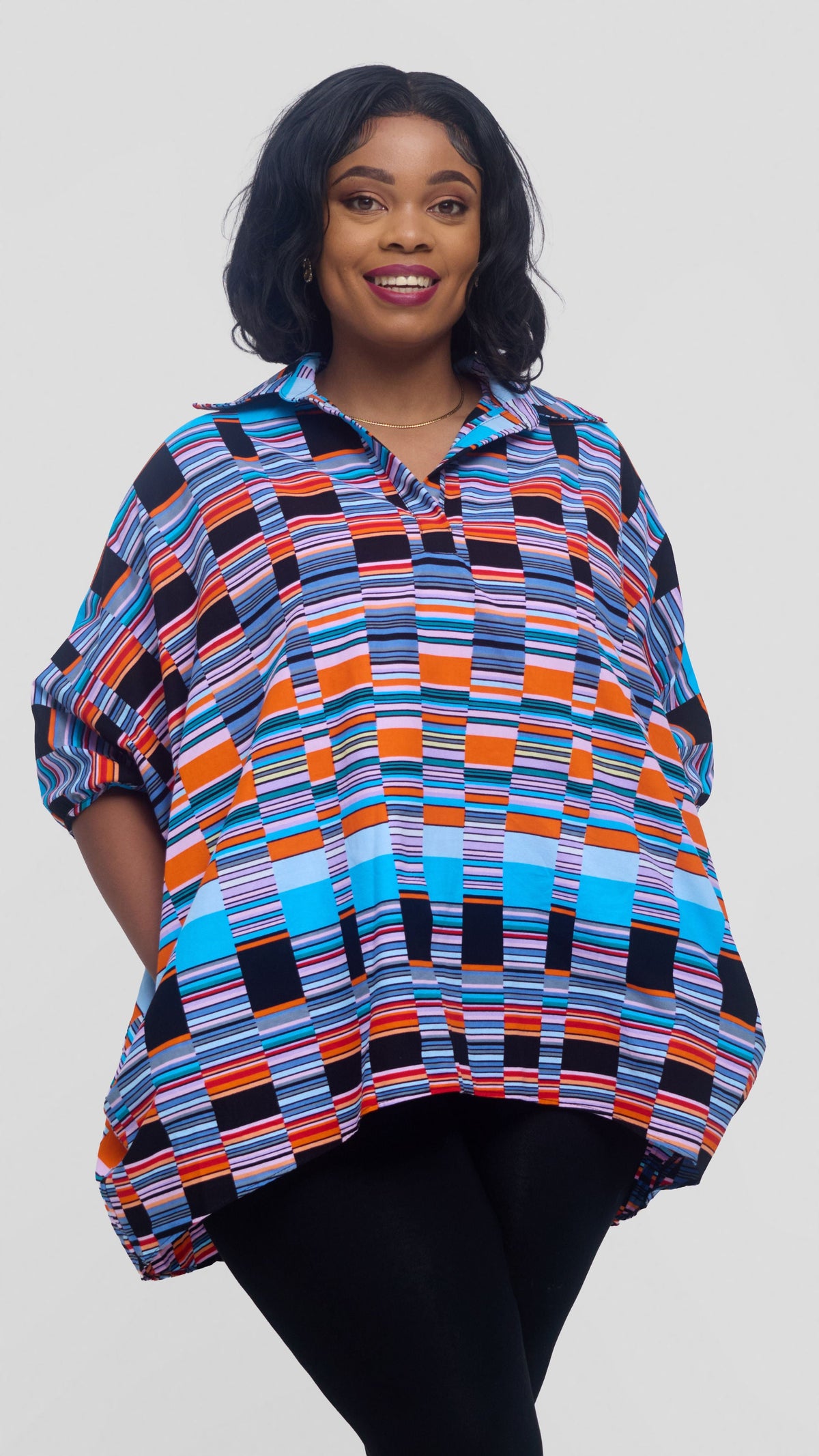 Safari by Vivo Tafari High Low Top in Kitenge - Asali Print
