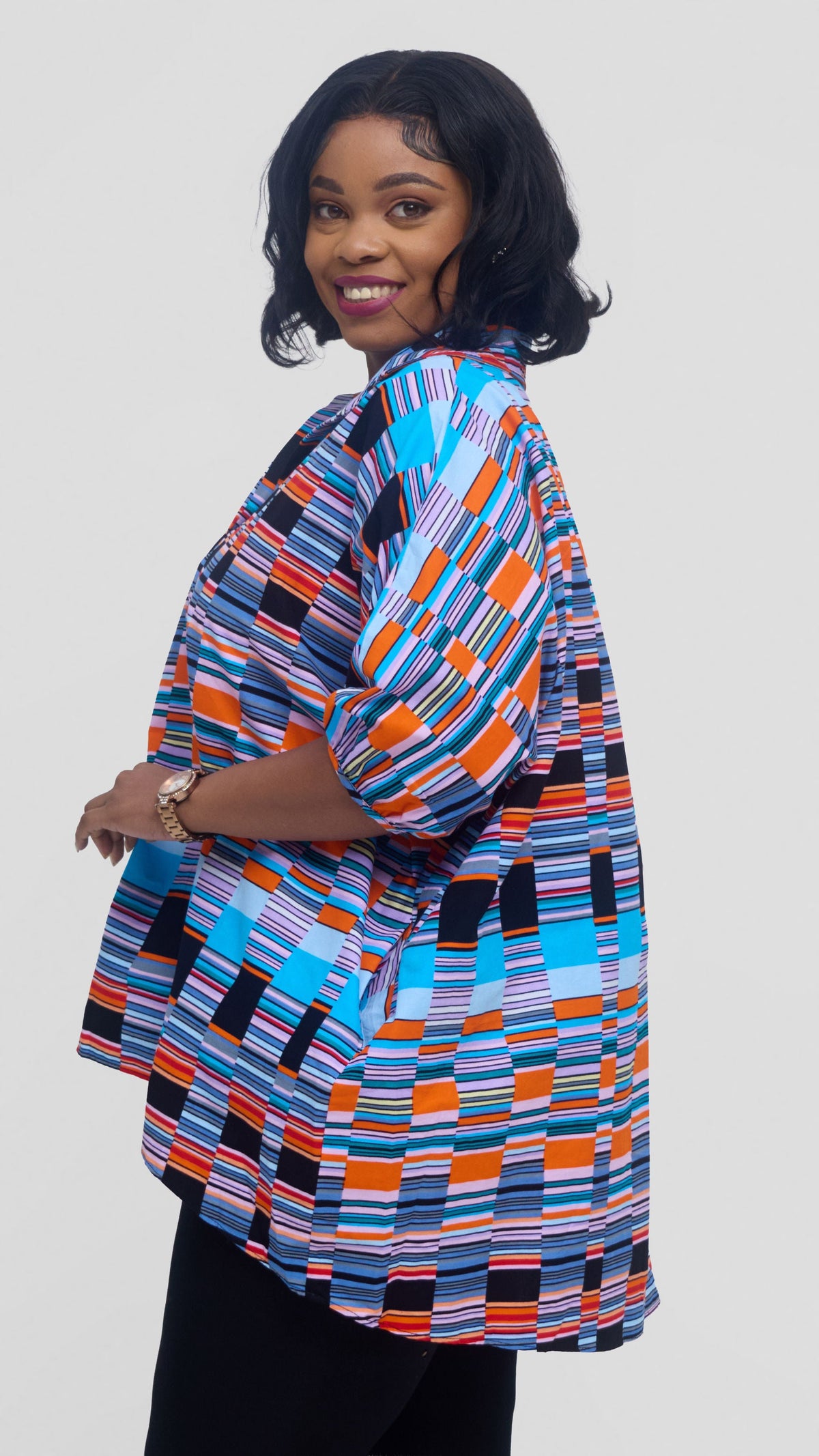 Safari by Vivo Tafari High Low Top in Kitenge - Asali Print