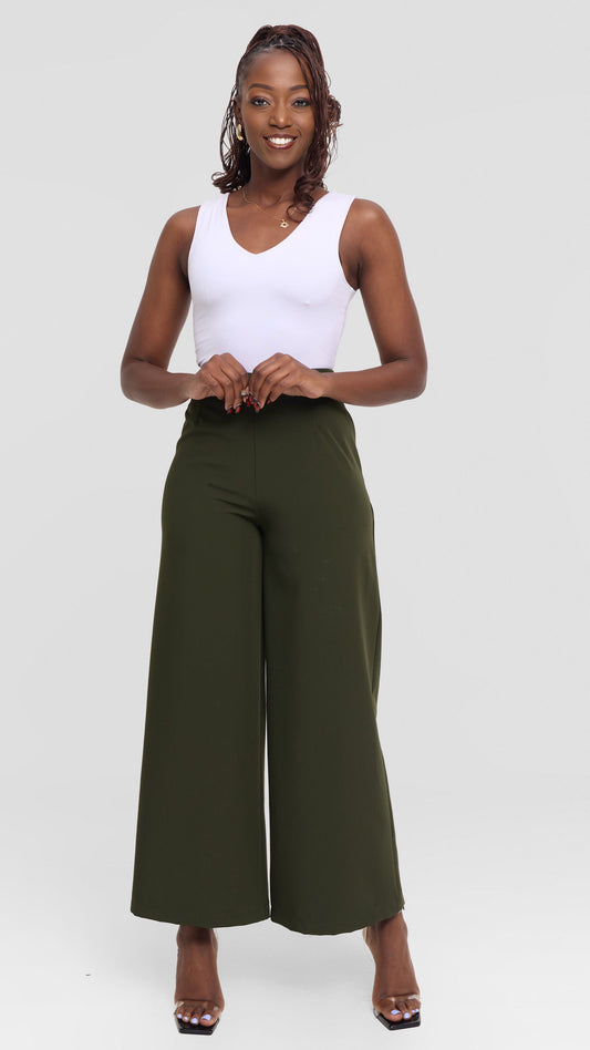 Vivo Tatili Wide Leg Pants in Heavy Crepe - Dark Hunters