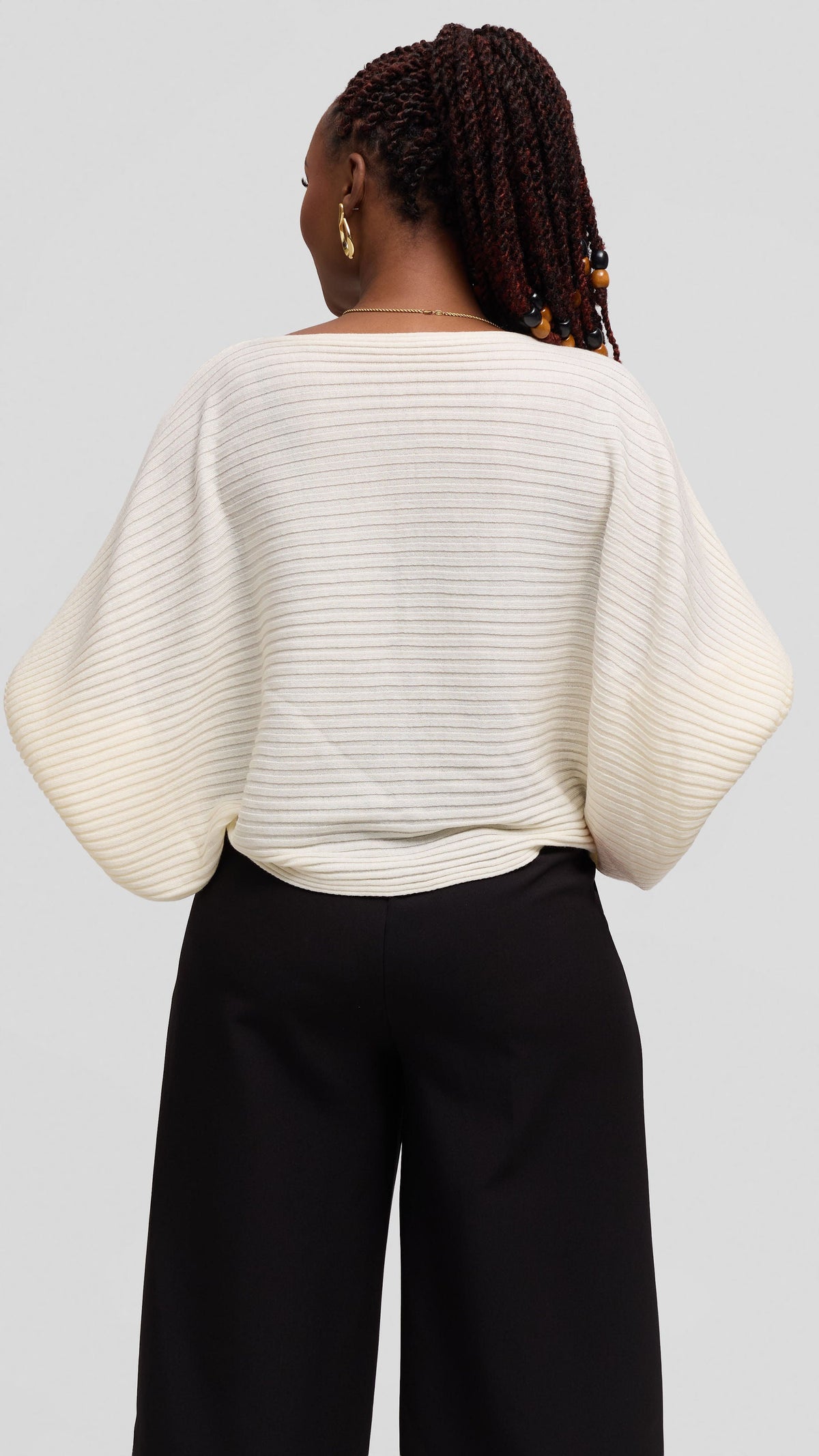 Vivo Balloon Sleeved Sweater - Off White
