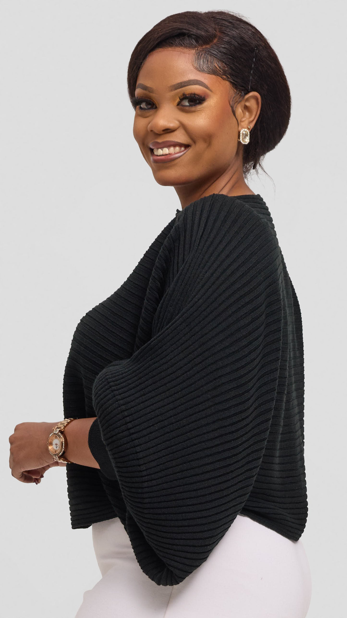 Vivo Balloon Sleeved Sweater - Black