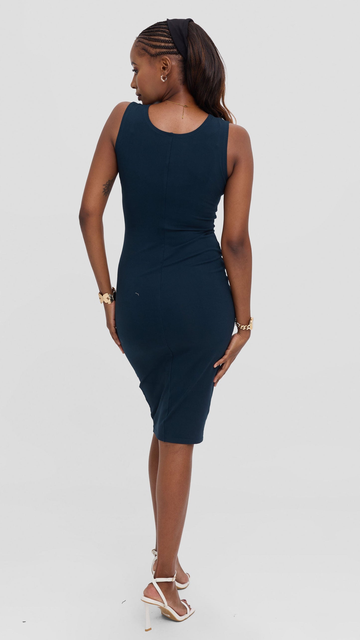 Vivo Basic Bodycon Dress in Stretch Reeyon - Dark Teal