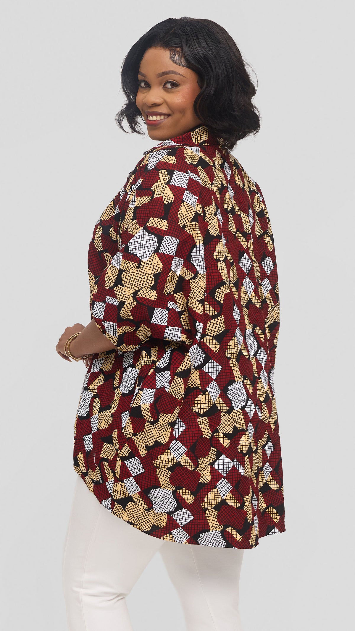 Safari by Vivo Tafari High Low Top in Kitenge - Hatua Print