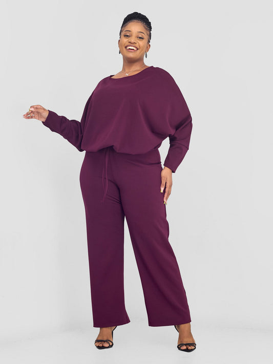 Vivo Wila Dolman Top - Burgundy