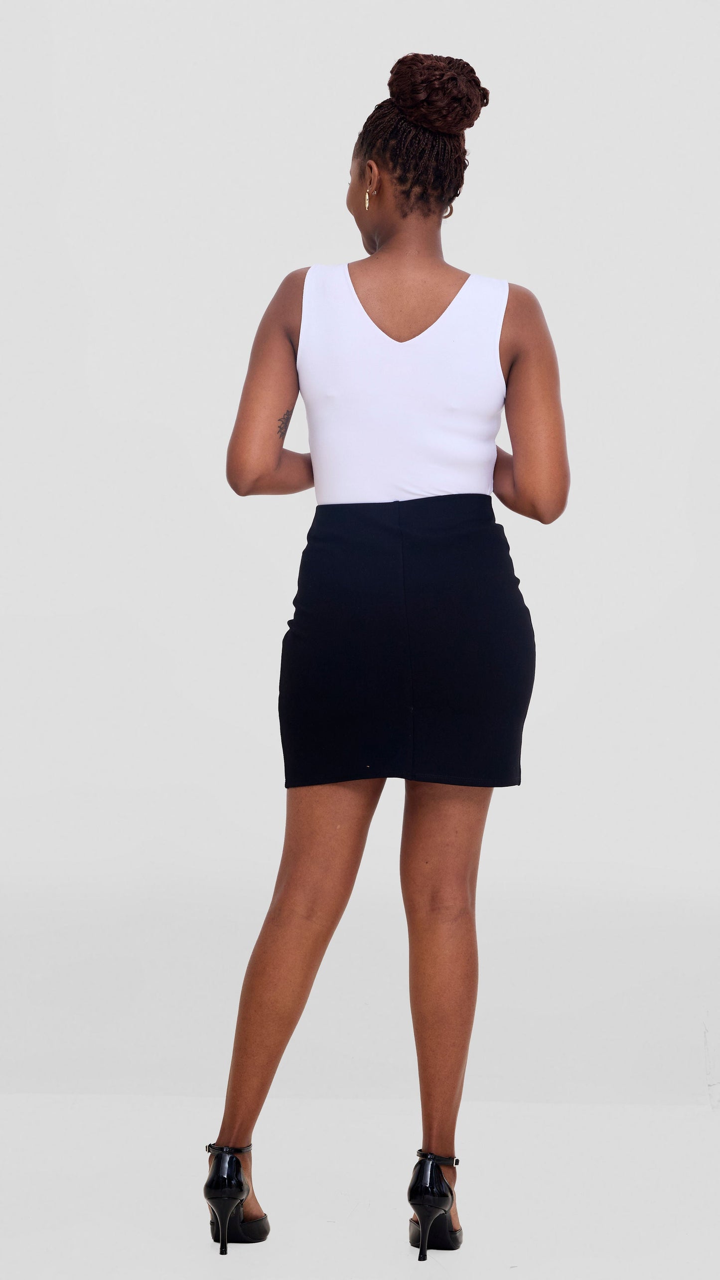 Vivo Studio Mini Pencil Skirt in Ponte - Black