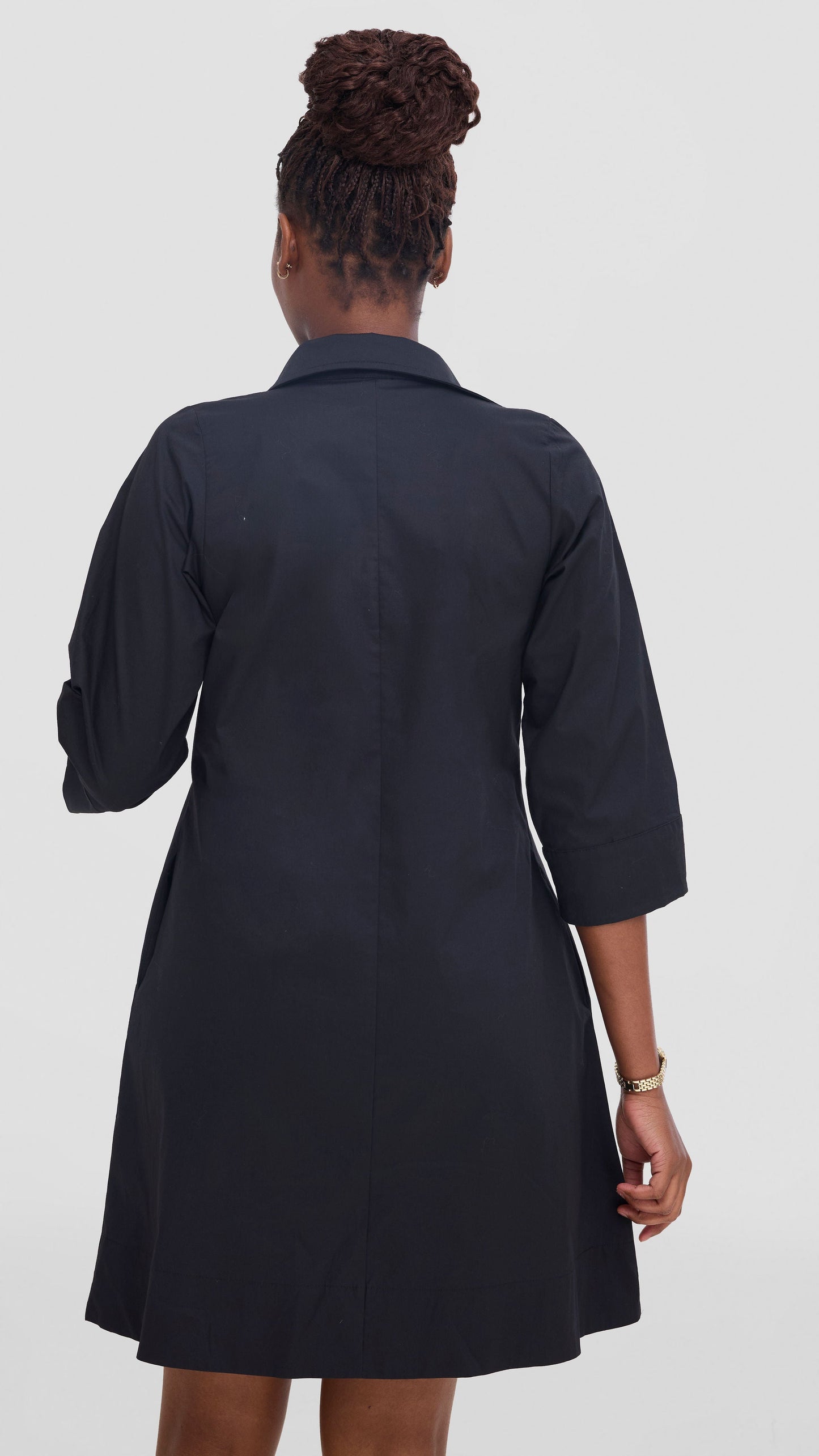 Safari by Vivo Mansi Wide Hem Embroidered Tent Dress -  Black