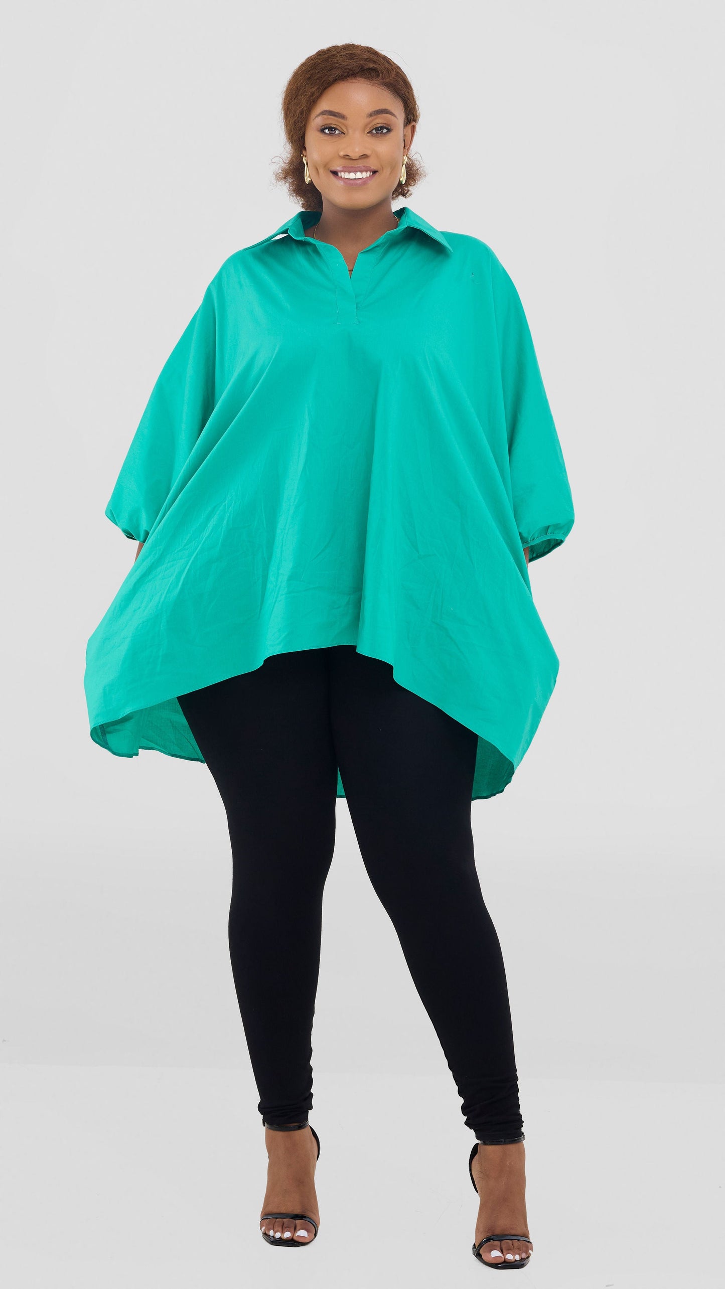 Vivo Cotton High Low Top - Sea Green