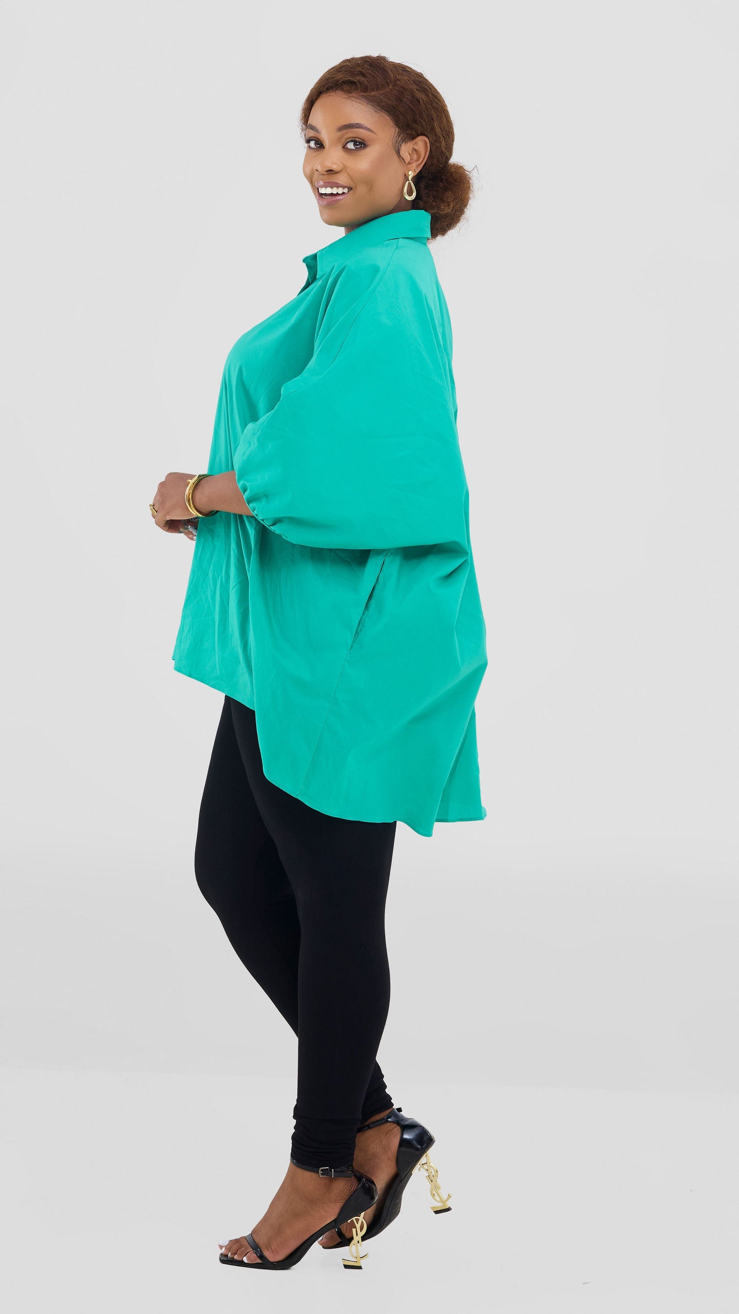 Vivo Cotton High Low Top - Sea Green