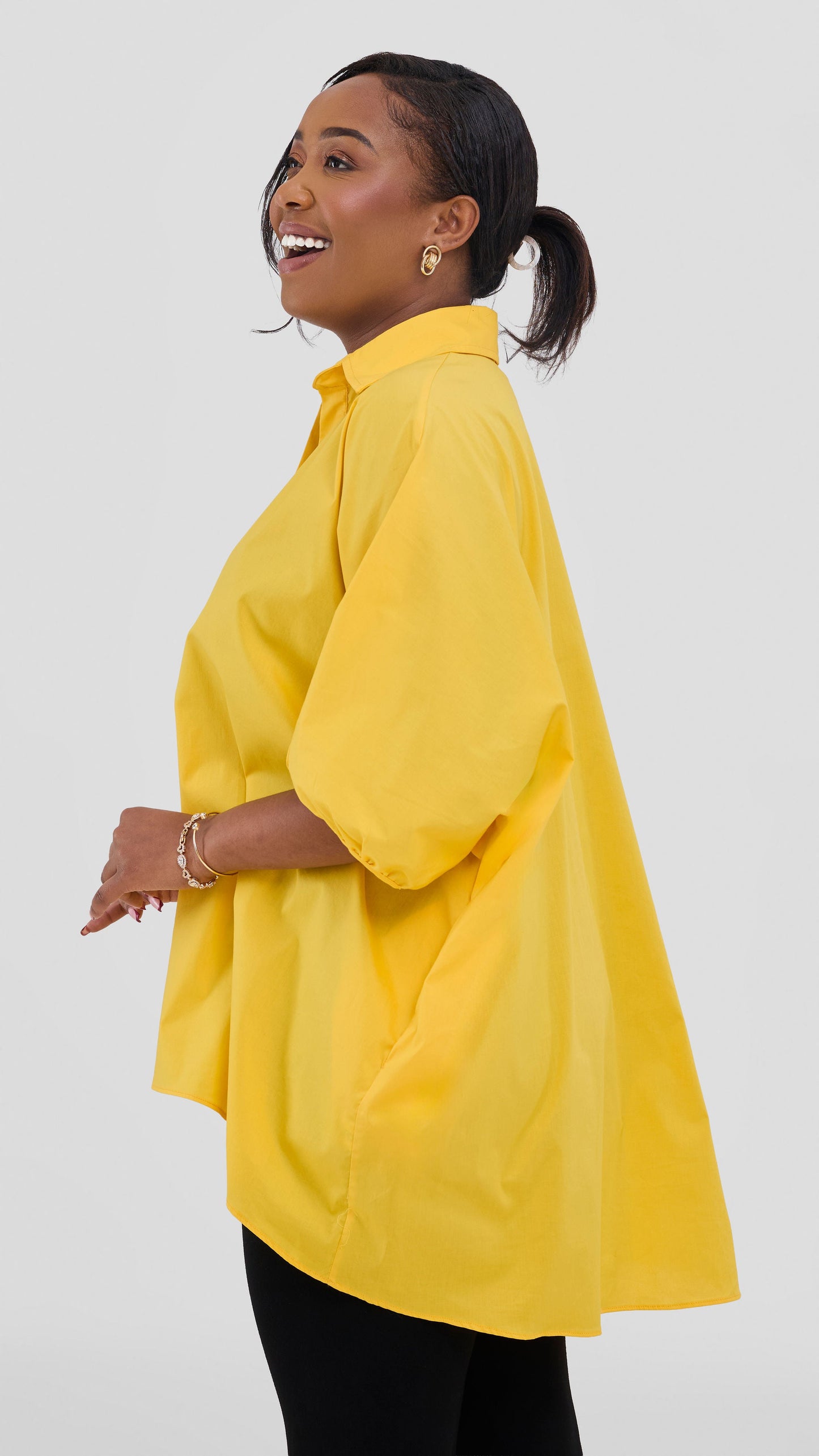 Vivo Cotton High Low Top - Mustard