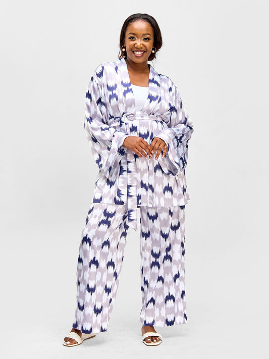 Vivo Nimali Satin Wide-Leg Pants - Wingu