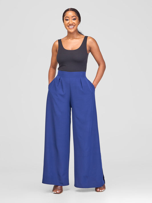 Vivo Yumi High Waist Pants  - Navy Blue