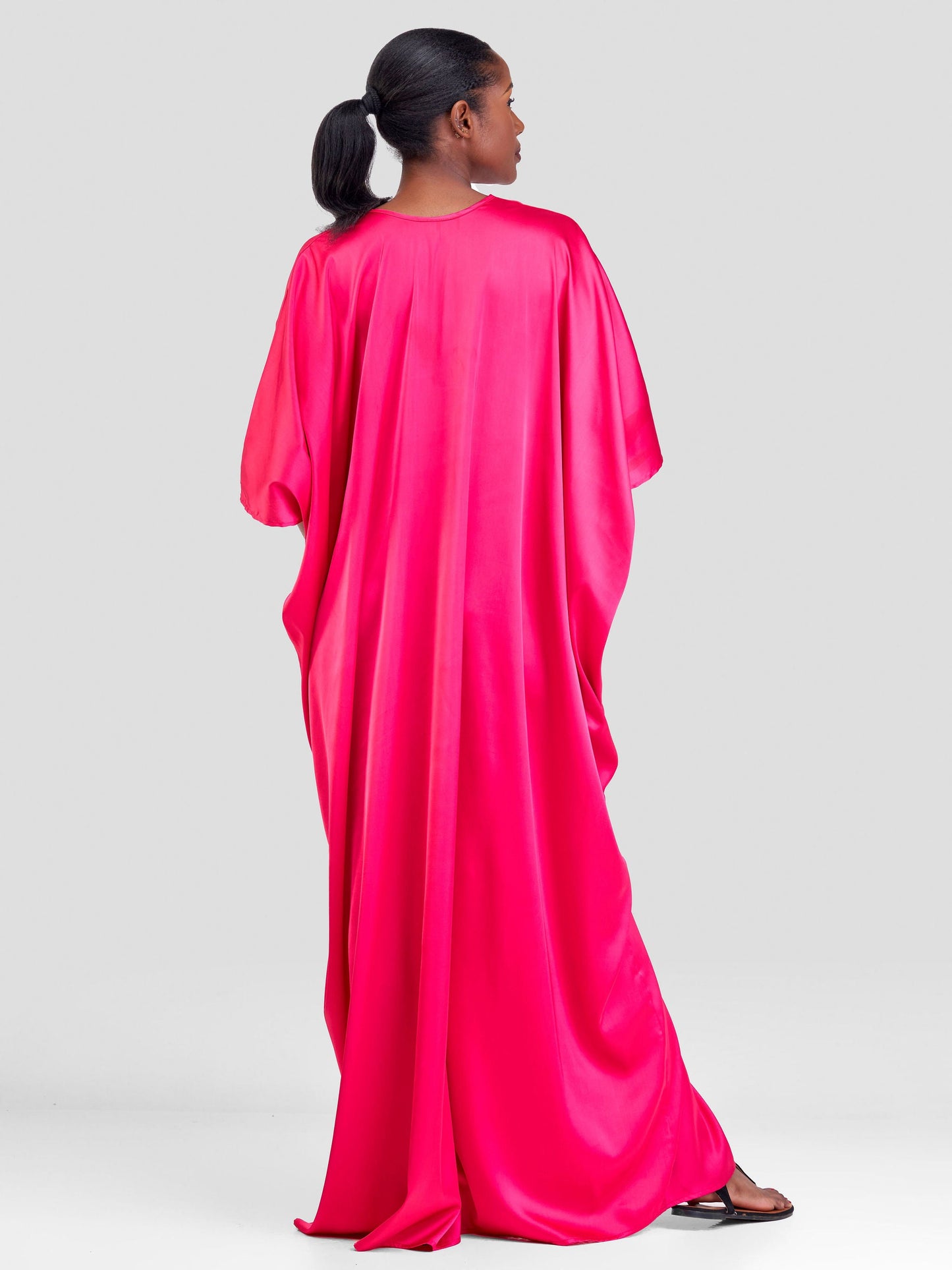 Vivo Sarabi Panelled V-Neck Kaftan - Hot Pink