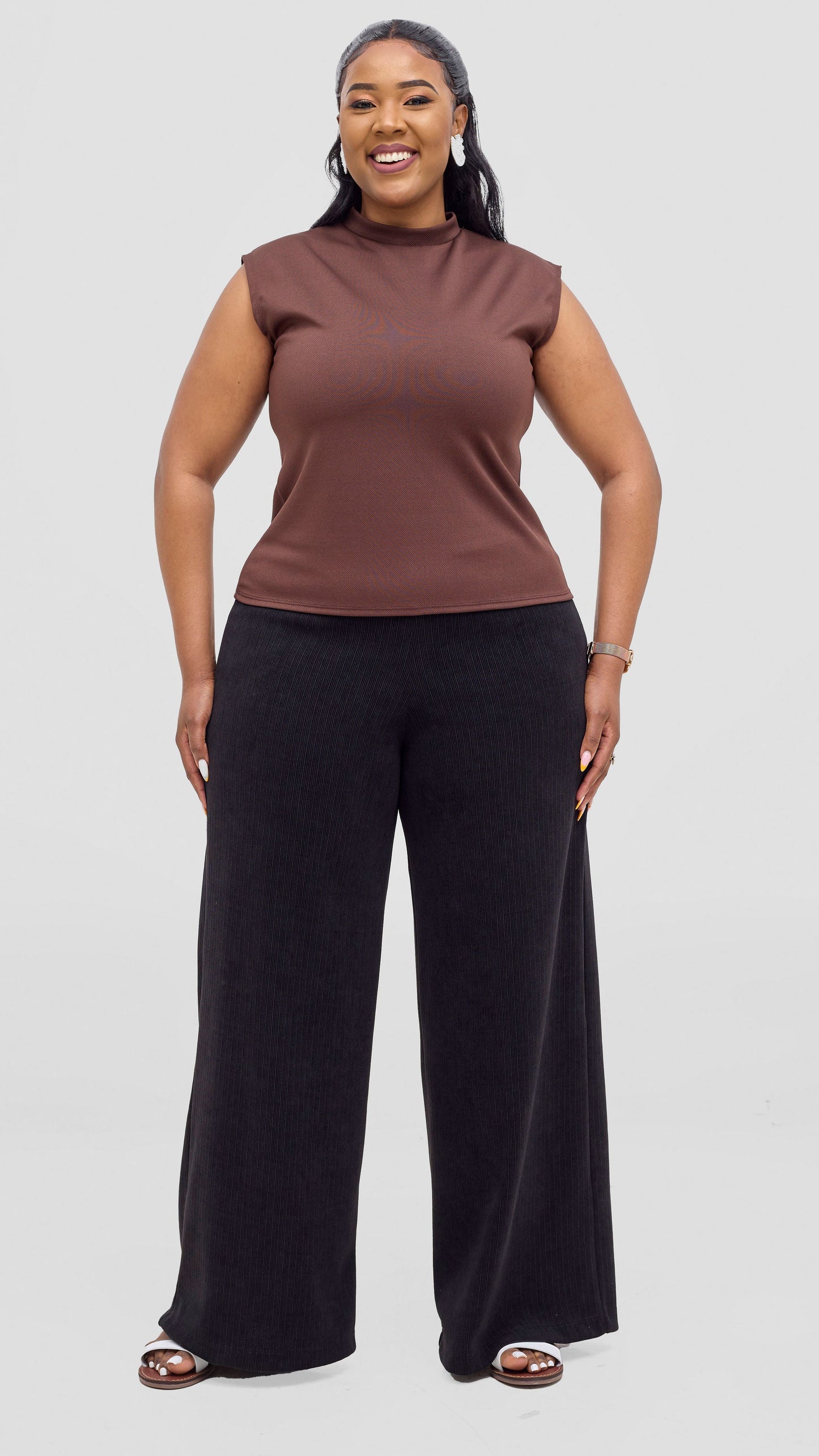 Vivo Alani Pallazo Pants - Black