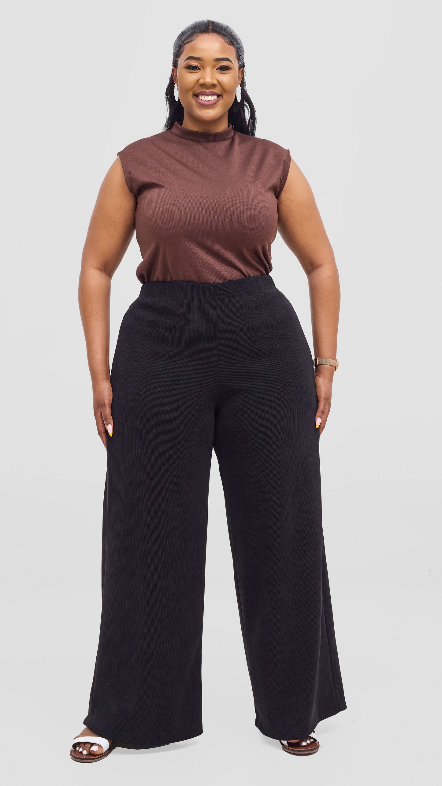 Vivo Alani Pallazo Pants - Black