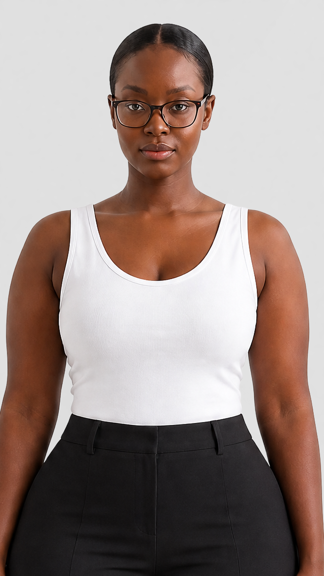 Vivo Tank Top in Jersey - White