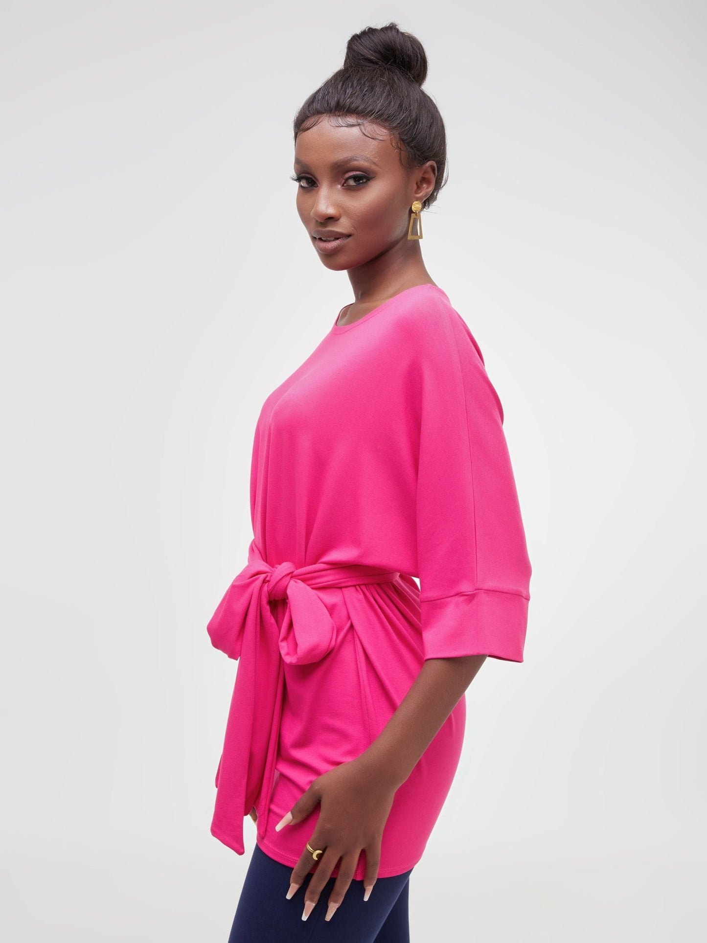 Vivo Basic Abby Loose Top - Pink