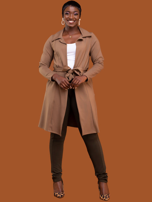 Safari Basic Trench Coat - Taupe