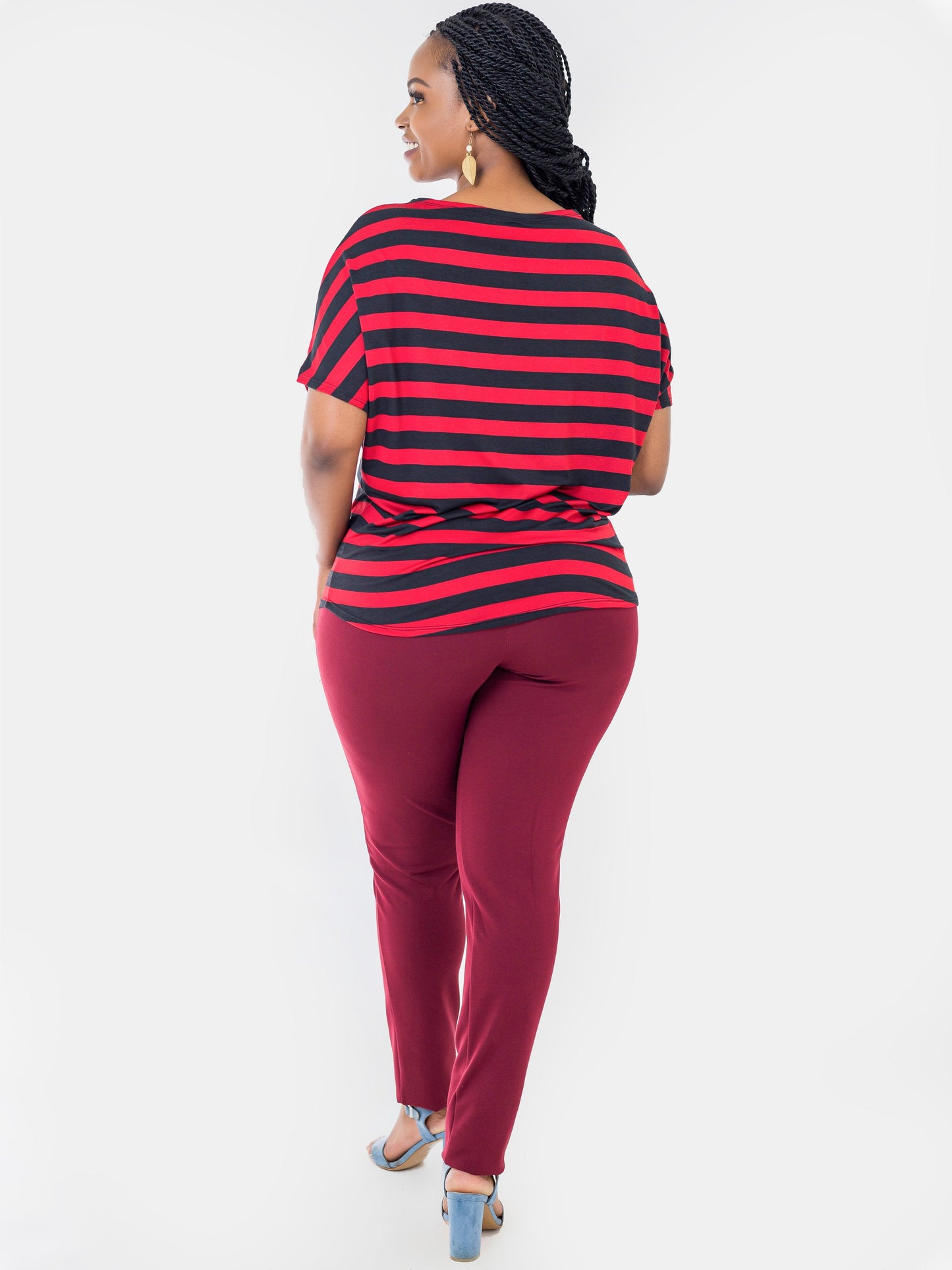 Vivo Basic Panelled Leisure Pants - Maroon