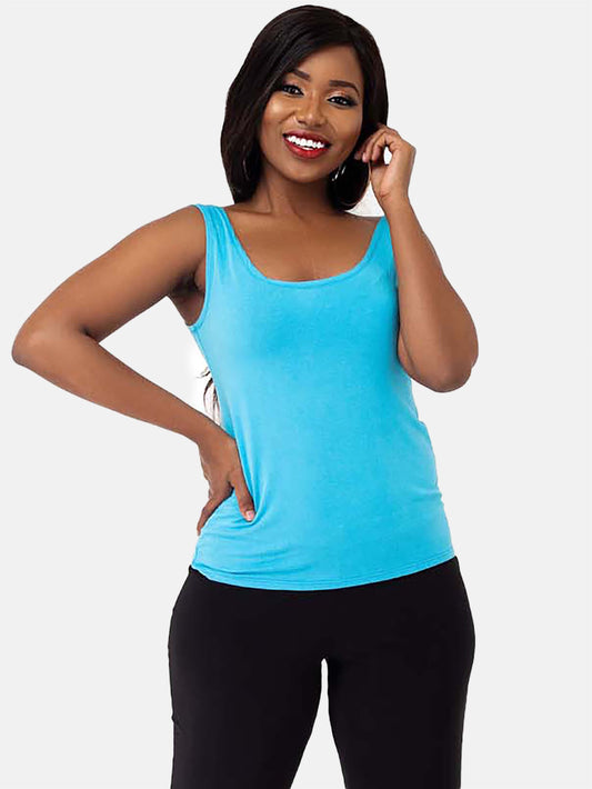 Vivo Basic Tank Top - Light Blue - Shop Zetu