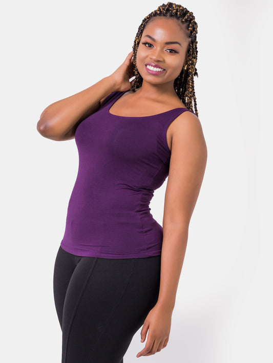 Vivo Basic Tank Tops - Dark Purple - Shop Zetu