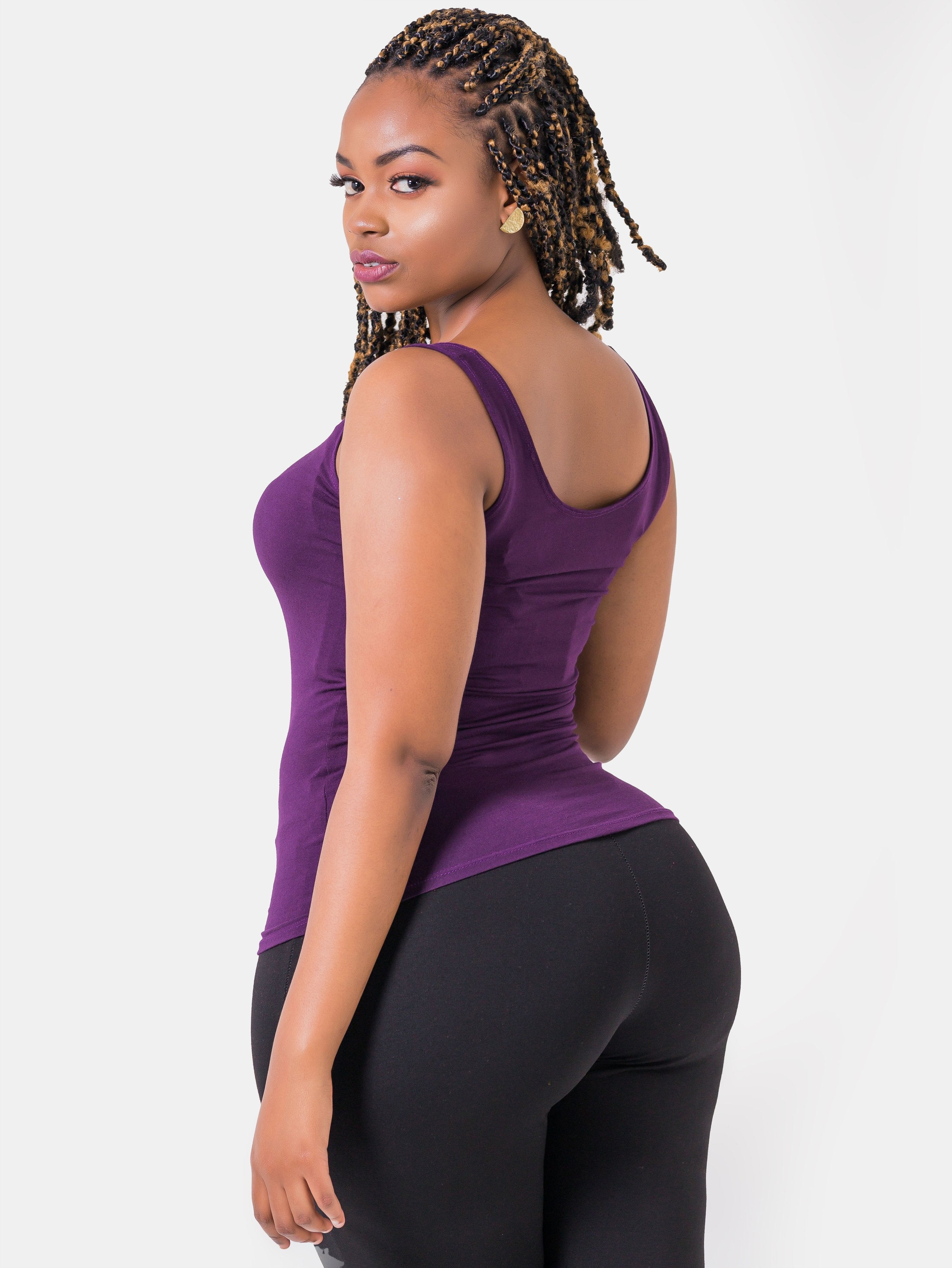 Vivo Basic Tank Tops - Dark Purple - Shop Zetu