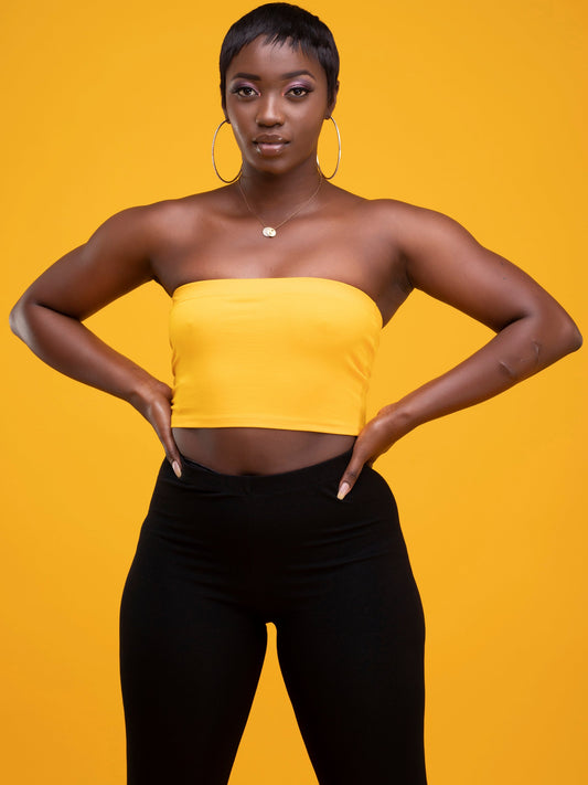 Zoya Basic Jersey Bandeau - Yellow