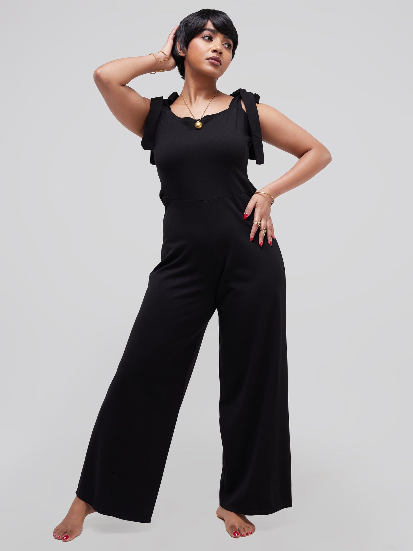 Vivo Zari Strappy Jumpsuit - Black