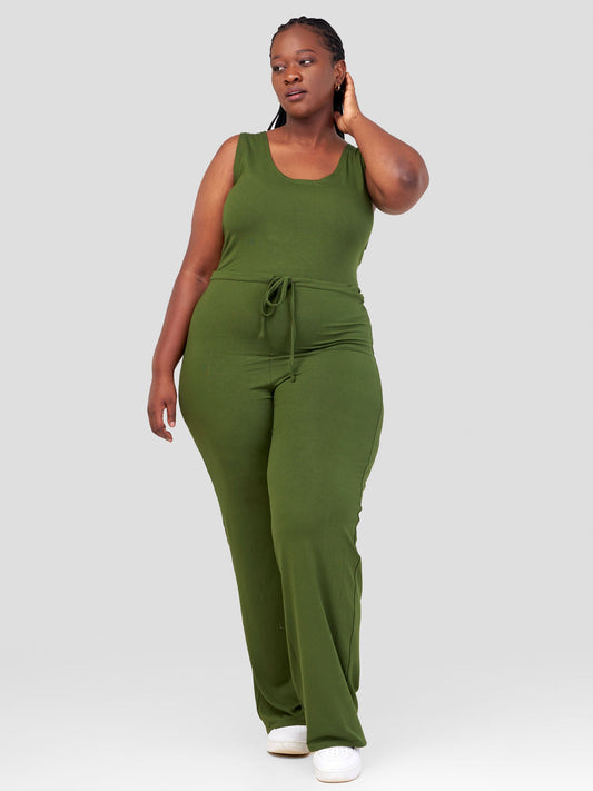 Vivo Jira Scoop Neck Jumpsuit - Hunters Green