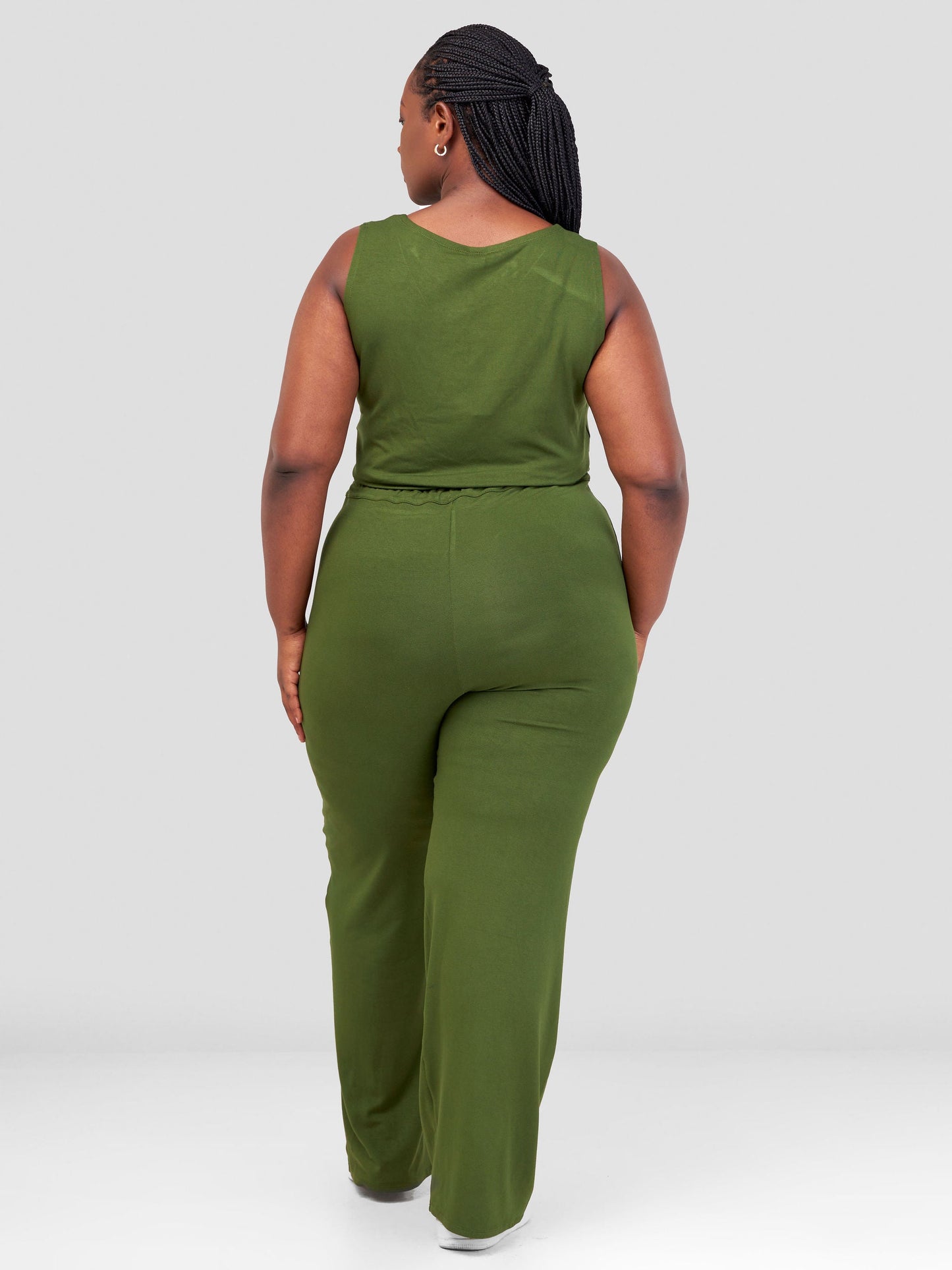 Vivo Jira Scoop Neck Jumpsuit - Hunters Green