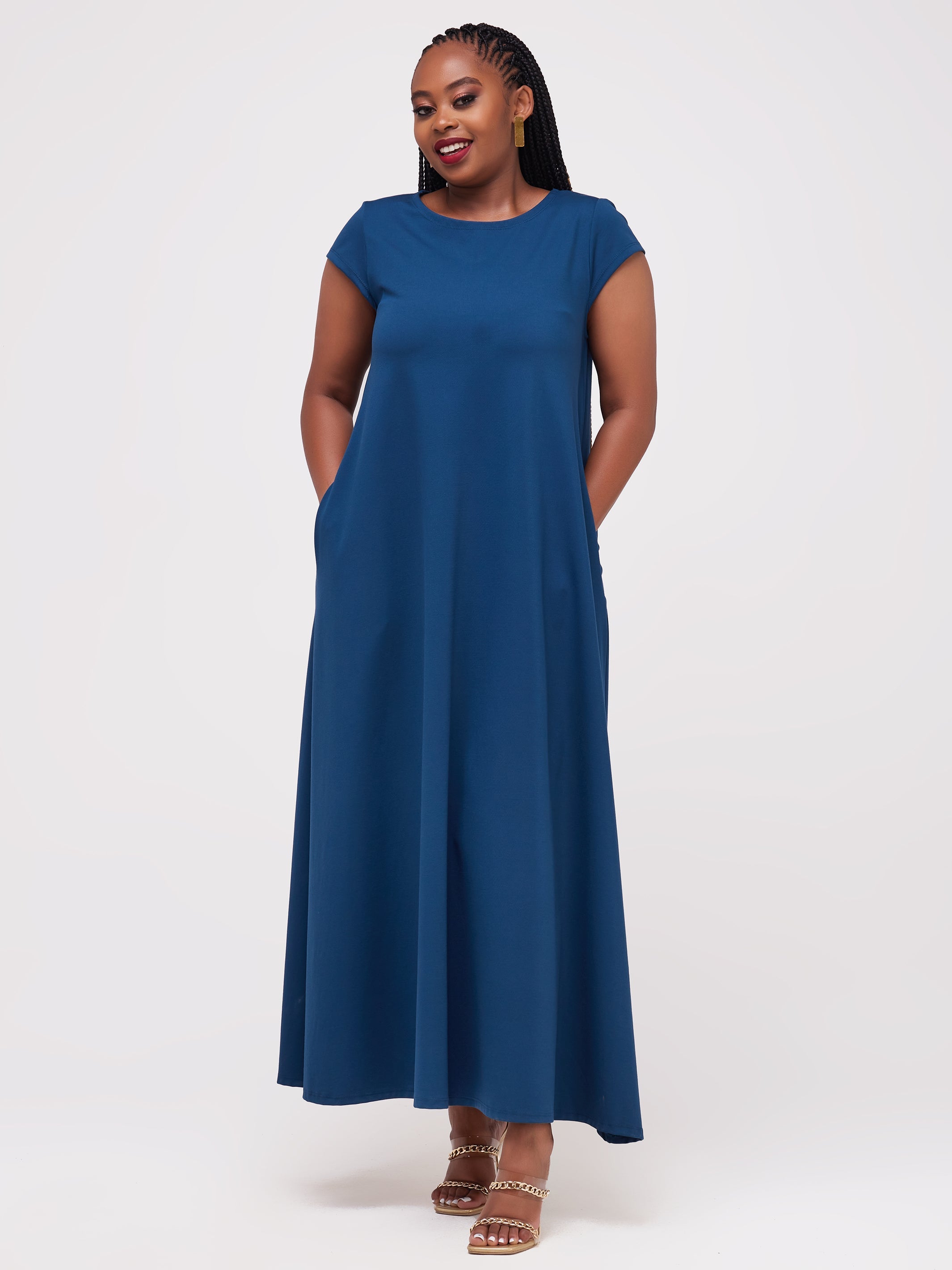 Vivo Basic Kena Tent Maxi Dress - Dark Teal