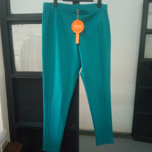 Vivo Basic Panelled Leisure Pants - Sea Green