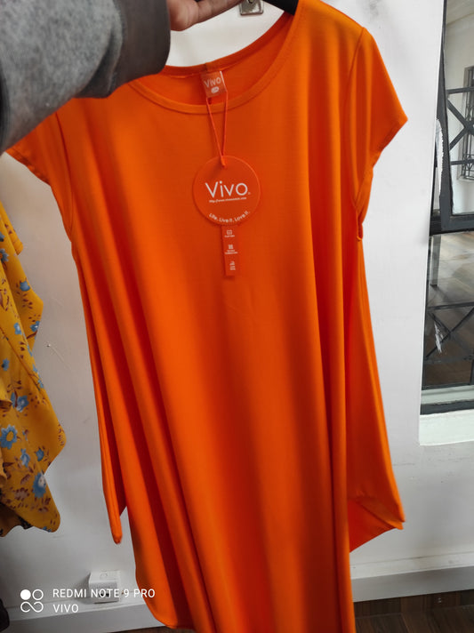 Vivo Zanzi Side Cowl Maxi Dress - Marigold