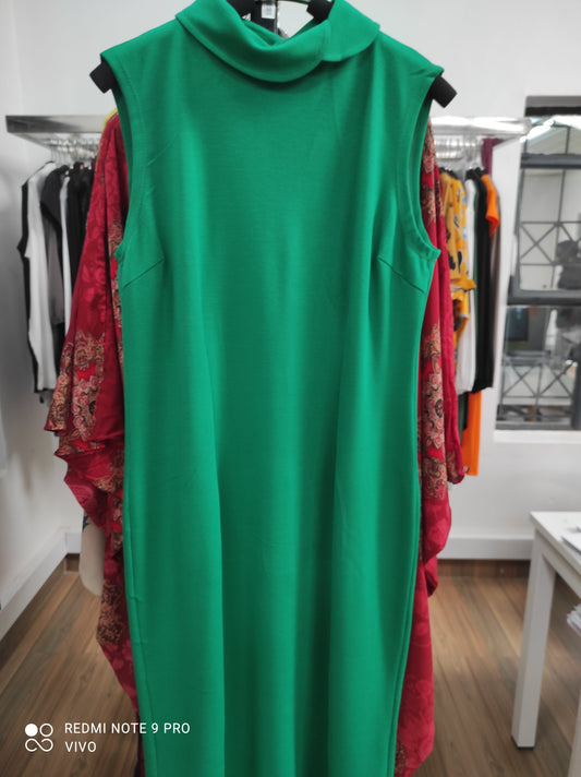 Vivo Lalea Tulip Collar Sheath Dress - Green