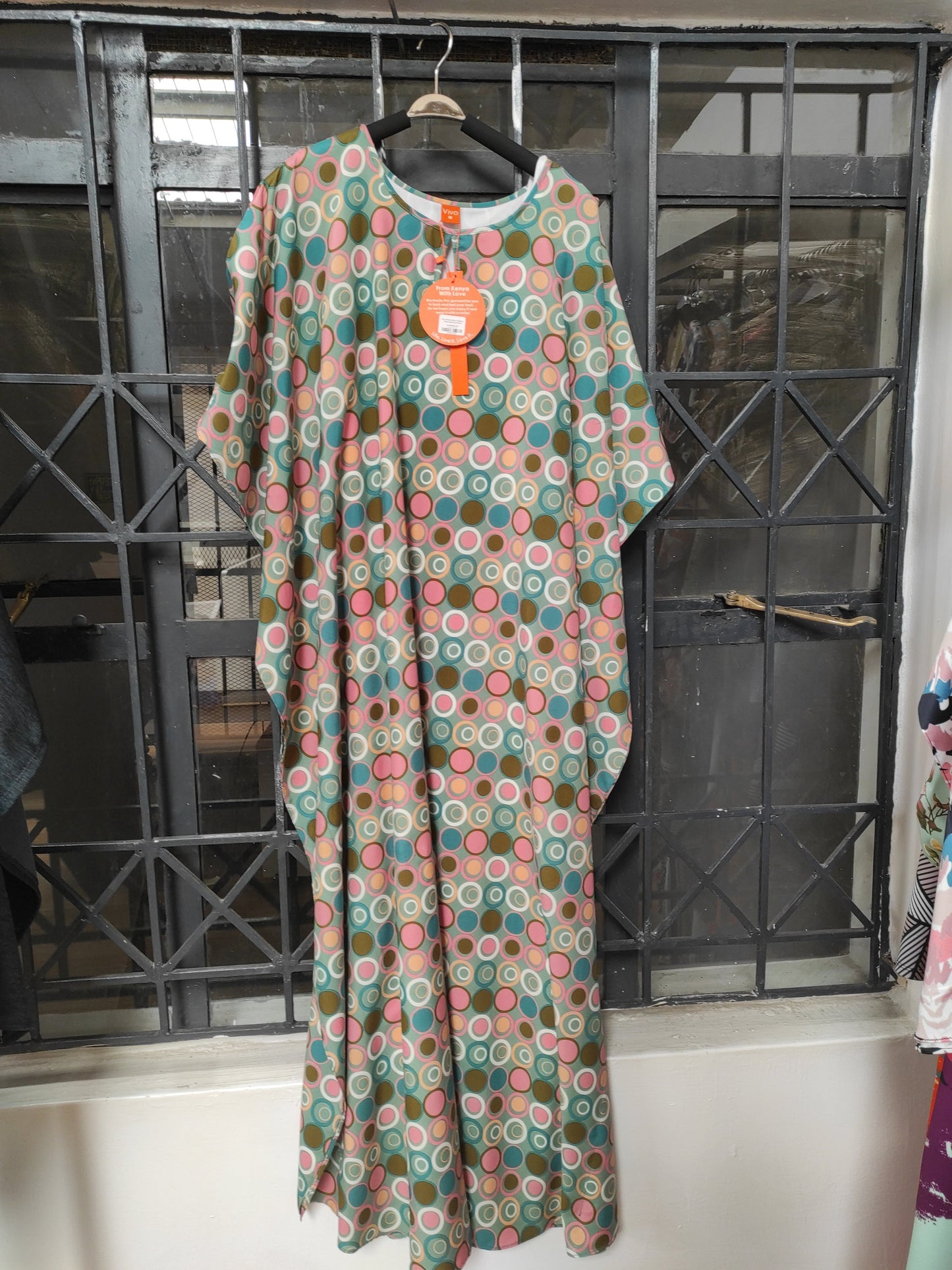 Vivo Sierra Maxi Kaftan - Mint Abstract Print