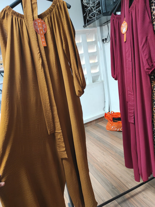 Vivo Dayo Off Shoulder Jumpsuit - Light Brown