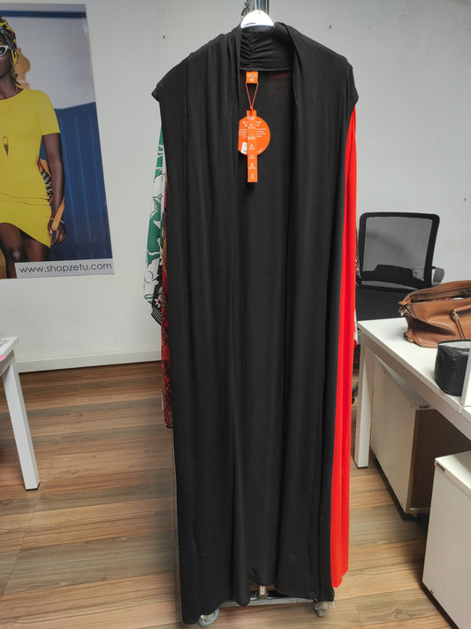 Vivo Basic Sleeveless Extra Long Lily Waterfall - Black