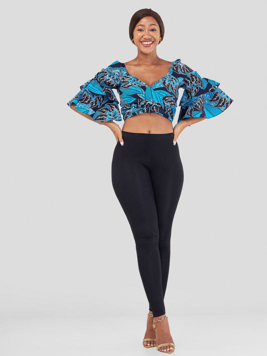 Vivo Naya Tiered Sleeve Wrap Top - Jivu