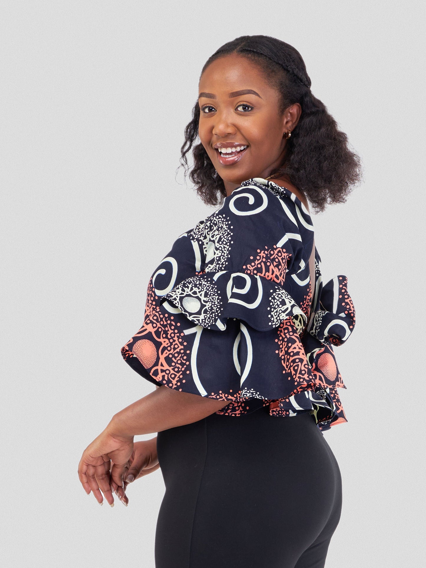 Vivo Naya Tiered Sleeve Wrap Top - Duara